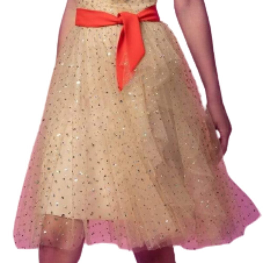SALE NWT Beside Couture by Gemy ED 1552SD Tulle Prom Dress Nude Size 20 - Picture 3 of 7